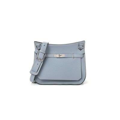 HERMÈS  TAURILLON CLEMENCE JYPSIERE 28 BLEU LIN (28*22*12cm) 